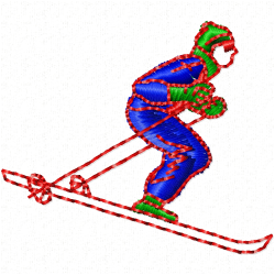 Ski Embroidery Design 12 Ski Embroidery Design 12